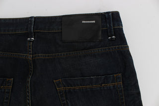 Elegant Straight Fit Dark Blue Jeans - Luxury for You