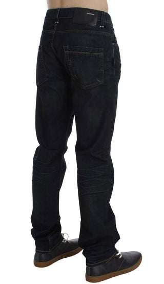 Elegant Straight Fit Dark Blue Jeans - Luxury for You