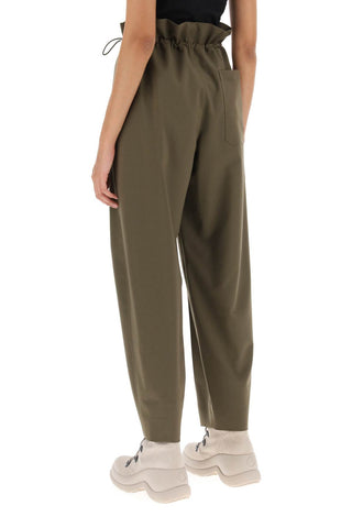 Stretch Wool Drawstring Pants