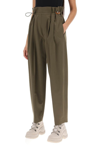 Stretch Wool Drawstring Pants