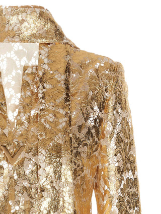 Top Valentino Gold Heavy Lace