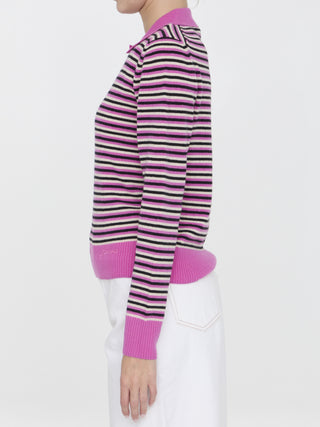 Striped Polo Sweater