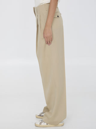 Wool Gabardine Trousers