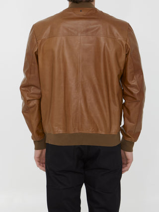 Leather Bomber Jacket