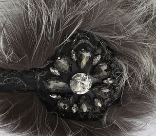 Elegant Fur And Crystal Ear Muffs