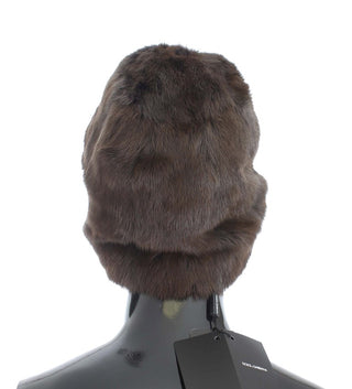 Luxurious Brown Weasel Fur Beanie - Luxury for You