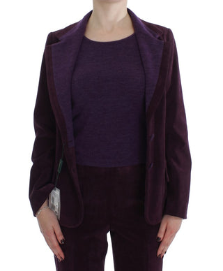 Elegant Purple Wool Blend Three Piece Suit Set - Luxury for You