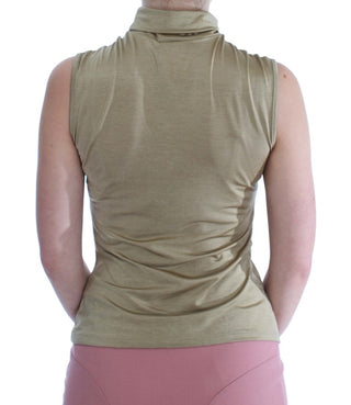 Glamorous Gold Turtleneck Vest Top - Luxury for You