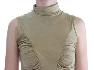 Glamorous Gold Turtleneck Vest Top - Luxury for You