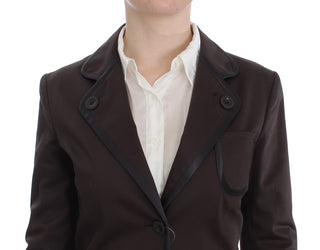 Chic Brown Cotton-elastane Suit Set - Luxury for You