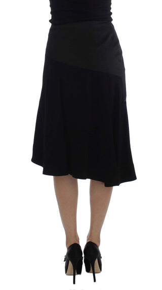 Chic Black And Blue Cotton Blend Skirt - Luxury for You