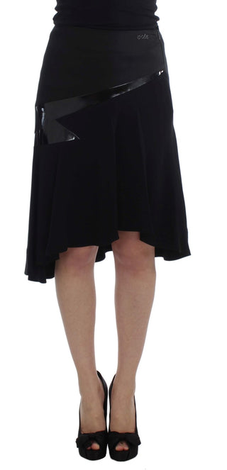 Chic Black And Blue Cotton Blend Skirt - Luxury for You