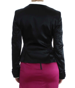 Chic Black And Pink Single-breasted Blazer - Luxury for You