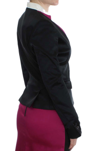 Chic Black And Pink Single-breasted Blazer - Luxury for You