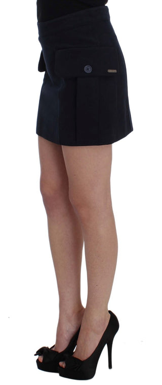 Chic Cotton Mini Skirt In Blue - Luxury for You