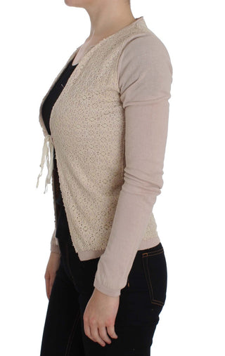 Elegant Pink Wrap Sweater Cotton Knit - Luxury for You