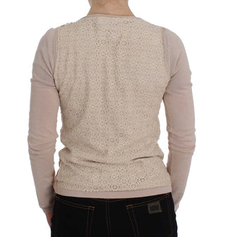 Elegant Pink Wrap Sweater Cotton Knit - Luxury for You