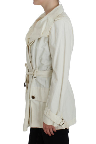 Elegant White Wrap Trench Jacket - Luxury for You