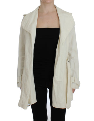 Elegant White Wrap Trench Jacket - Luxury for You