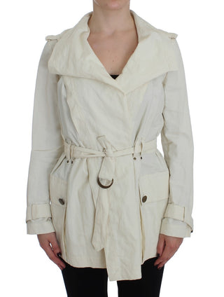 Elegant White Wrap Trench Jacket - Luxury for You