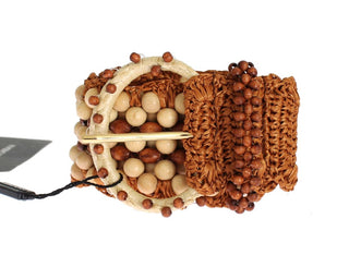 Elegant Beaded Raffia Waist Belt - Luxury for You