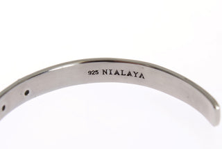 Chic Nialaya Silver Cz Bangle For Her - Luxury for You