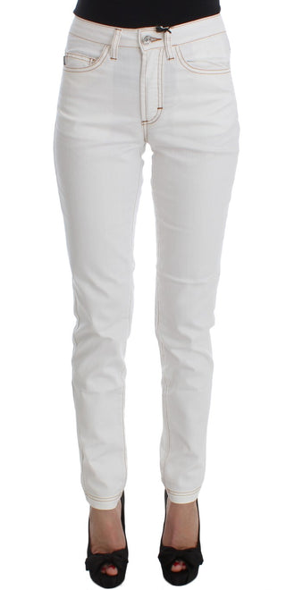 Chic White Slim Fit Denim - Luxury for You