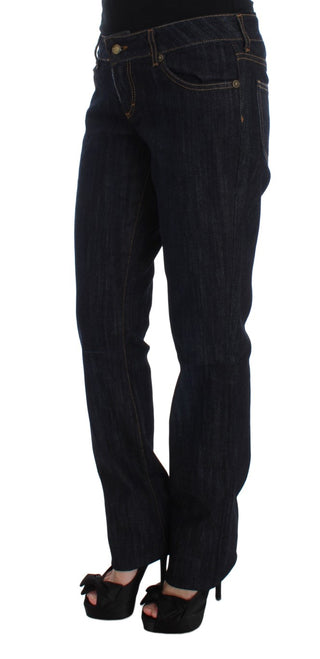 Chic Blue Straight Fit Designer Jeans - Luxury for You