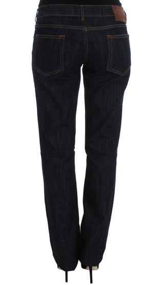 Chic Blue Straight Fit Designer Jeans - Luxury for You