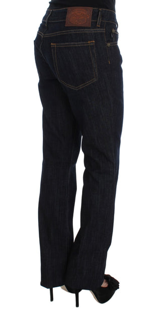 Chic Blue Straight Fit Designer Jeans - Luxury for You