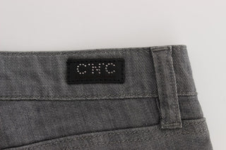 Chic Gray Slim-fit Designer Jeans - Luxury for You