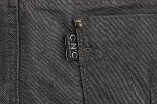 Chic Gray Slim-fit Designer Jeans - Luxury for You