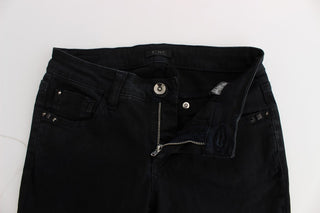 Sleek Black Slim Fit Designer Jeans - Luxury for You