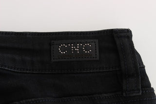 Sleek Black Slim Fit Designer Jeans - Luxury for You