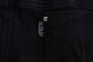 Sleek Black Slim Fit Designer Jeans - Luxury for You