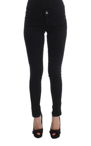 Sleek Black Slim Fit Designer Jeans - Luxury for You