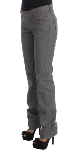 Elegant Gray Regular Fit Jeans - Luxury for You