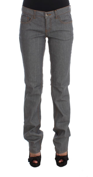 Elegant Gray Regular Fit Jeans - Luxury for You