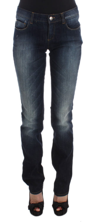 Sleek Slim Fit Blue Designer Jeans - Luxury for You