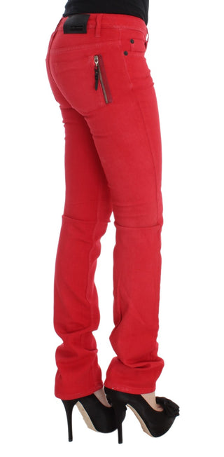 Chic Red Slim Fit Jeans - Luxury for You