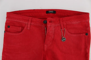 Chic Red Slim Fit Jeans - Luxury for You