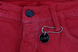 Chic Red Slim Fit Jeans - Luxury for You