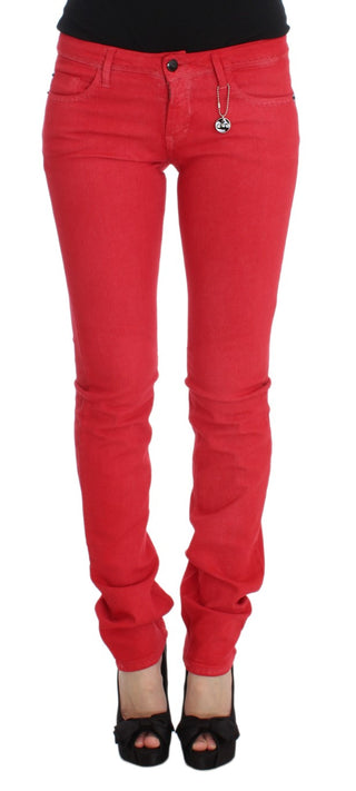 Chic Red Slim Fit Jeans - Luxury for You