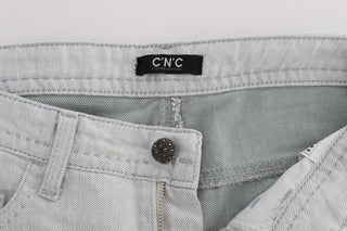 Chic Gray Slim Fit Designer Jeans - Luxury for You