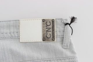 Chic Gray Slim Fit Designer Jeans - Luxury for You