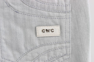 Chic Gray Slim Fit Designer Jeans - Luxury for You