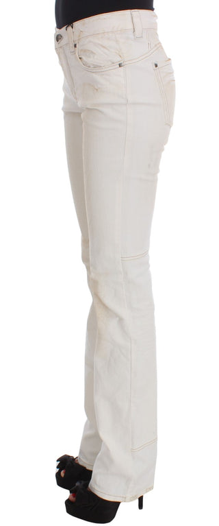 Chic White Slim Fit Designer Jeans - Luxury for You