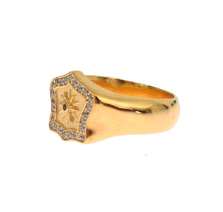 Elegant Men's Gold Plated Silver Ring - Luxury for You