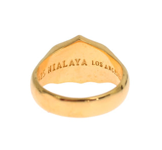 Elegant Men's Gold Plated Silver Ring - Luxury for You