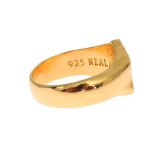 Elegant Men's Gold Plated Silver Ring - Luxury for You